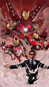 a comic book cover with iron man and his friends marvel 4k phone wallpaper