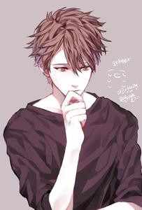 A Cute Anime Boy Is Deep In Thought anime boy wallpaper