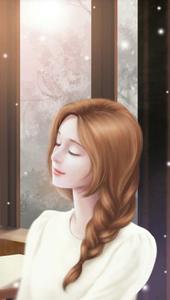 A cute cartoon girl smiling and enjoying the day. beautiful girl cartoon wallpaper
