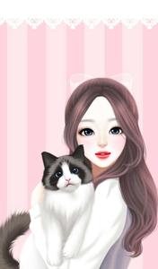 A Cute Girl in a Cartoon beautiful girl cartoon wallpaper