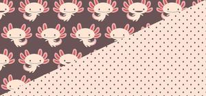 a cute paper with a cute pattern of little animals axolotl wallpaper