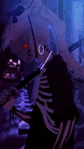 A deadly sight of a dark anime girl lost deep in a cursed forest, surrounded by the shadows of death. dark anime wallpaper