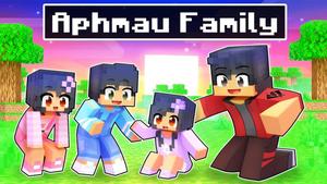a family of minecraft characters standing in front of a tree aphmau wallpaper