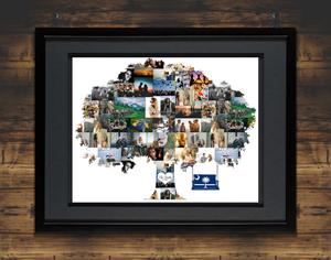 a framed photo collage of people and pictures aesthetic collage wallpaper