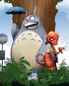 A Friendly Moment totoro wallpaper