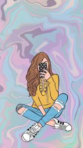 A fun and vibrant portrait of a cute girly in her natural setting cute girly wallpaper