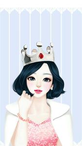 a girl in a crown wearing a crown beautiful girl cartoon wallpaper