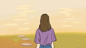 a girl is standing in a field girl wallpaper