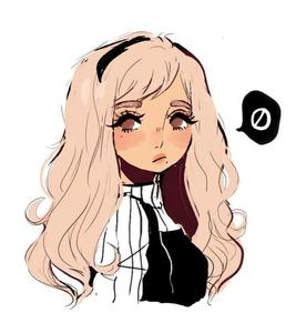 a girl with long blonde hair and a speech bubble aesthetic drawings wallpaper