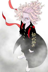 a girl with long hair and a red ribbon tokyo revengers wallpaper