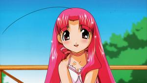 a girl with pink hair sitting on a fence cute girly girl wallpaper