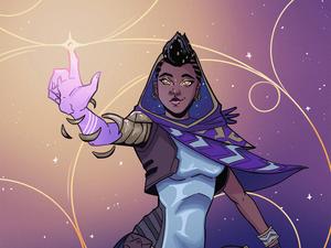 A Glimpse of the Cosmos: Valorant's Astra Fan Art valorant wallpaper