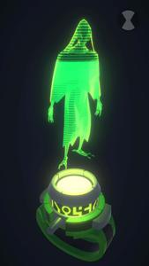 a green glowing ghost in a dark room ben 10 wallpaper
