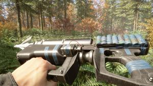 a hand holding a gun in the woods gun wallpaper