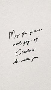 a handwritten letter that says may peace and joy of christmas be with you Wallpaper