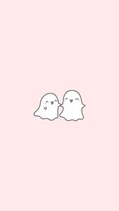 A happy ghost celebrating Halloween cute ghost wallpaper