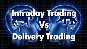 a head with the words intraday trading vs delivery trading trading wallpaper