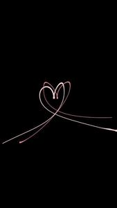 a heart drawn on a black background whatsapp chat wallpaper