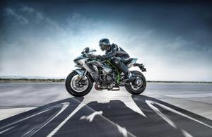 A high-powered Kawasaki H2R in its full glory kawasaki h2r wallpaper