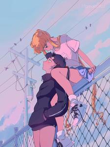 A Loving Aesthetic Couple Anime aesthetic couple anime wallpaper
