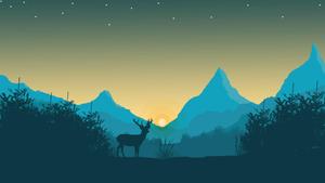 A majestic view of a minimalistic landscape minimalist wallpaper