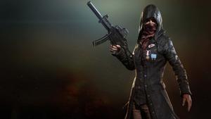 a man in a hoodie holding a gun pubg wallpaper
