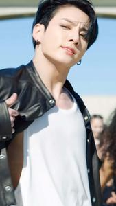 a man in a leather jacket and white shirt jungkook wallpaper