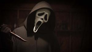 a man in a mask holding a knife ghostface wallpaper