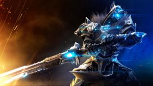 a man with a sword in front of a fire 4k gaming wallpaper