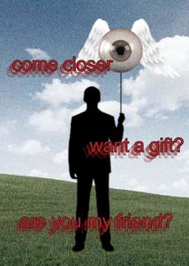 a man with wings weirdcore wallpaper