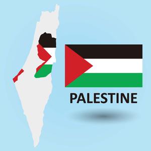 a map of palestine with the flag palestine wallpaper