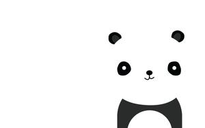 A Minimal Black & White Panda minimalist wallpaper