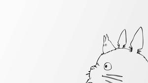 A minimalist sketch of Totoro, the beloved mascot of Studio Ghibli totoro wallpaper