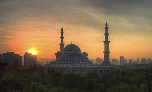 a mosque in the background islamic wallpaper