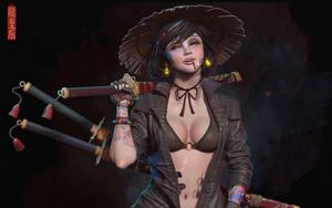A Mysterious and Sexy Samurai samurai wallpaper