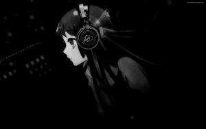 A mysterious Dark Anime Girl with her hood up, looking away into the distance. dark anime girl wallpaper