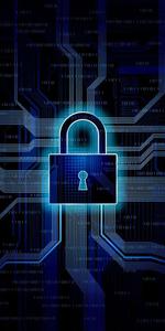a padlock on a circuit board hacker wallpaper