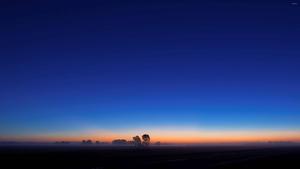 A peaceful Blue Sunrise paints the Sky sky wallpaper