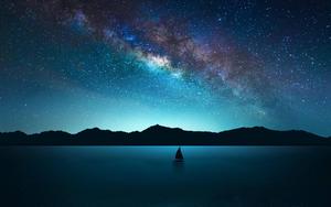 A peaceful night sky, filled with exquisite stars sky wallpaper