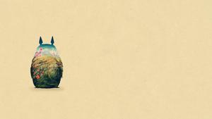 A peaceful view of nature with Totoro. totoro wallpaper