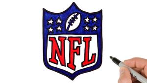 a person drawing the nfl logo with a marker nfl wallpaper