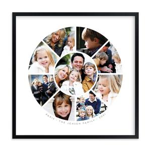 a photo of a family in a circle frame aesthetic collage wallpaper