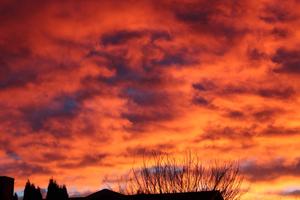 A picturesque sky during sunset sky wallpaper