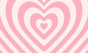 a pink and white striped background with hearts y2k wallpaper