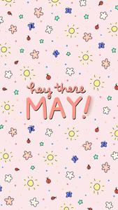 a pink background with the words'may' may wallpaper