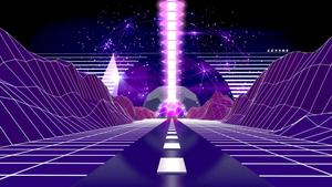 a purple and blue space with a purple light aesthetic computer 4k wallpaper