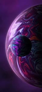 a purple and purple swirling planet cool iphone lock screen wallpaper