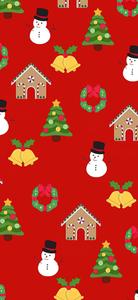 a red christmas pattern with snowmen and christmas trees christmas iphone wallpaper