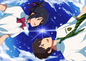 A romantic moment between two anime characters anime couple wallpaper