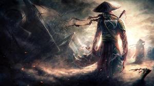 A Samurai Arranges His Armor Before Battle samurai wallpaper